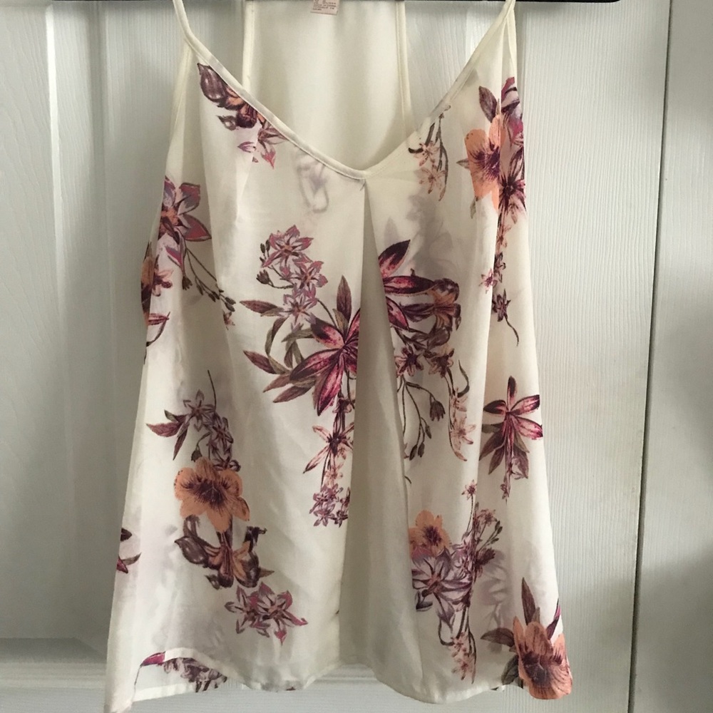 Forever21 Flower Patterned Tank Top